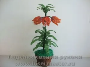 Як зробити з бісеру рябчик імператорський або царська корона, бісер майстер