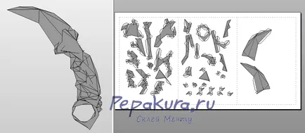 Як зробити керамбит з паперу своїми руками, креслення ножа керамбит з кс го, pepakura (з ігор) Як зробити керамбит з паперу своїми руками, креслення ножа керамбит з кс го, pepakura