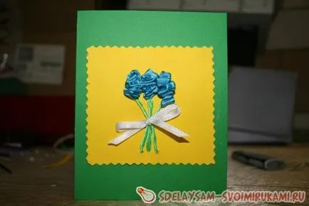 Як зробити листівку з вишивкою стрічками (стрічками) Як зробити листівку з вишивкою стрічками