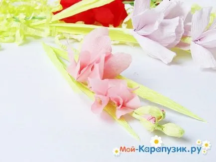 Як зробити гладіолуси з паперу своїми руками (гладіолуси) Як зробити гладіолуси з паперу своїми руками