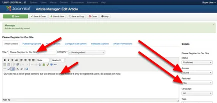 Як приховати контент від зареєстрованих joomla користувачів - joomspider, уроки joomla, скачати (зареєстрованих) Як приховати контент від зареєстрованих joomla користувачів - joomspider, уроки joomla, скачати