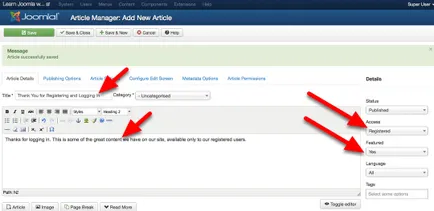 Як приховати контент від зареєстрованих joomla користувачів - joomspider, уроки joomla, скачати (користувачів) Як приховати контент від зареєстрованих joomla користувачів - joomspider, уроки joomla, скачати