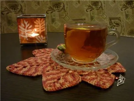 Як зв'язати серветку кленовий лист гачком, будинок рукоділля