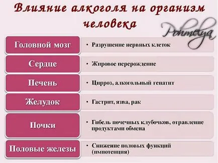 Як впливає алкоголь на організм людини (впливає) Як впливає алкоголь на організм людини