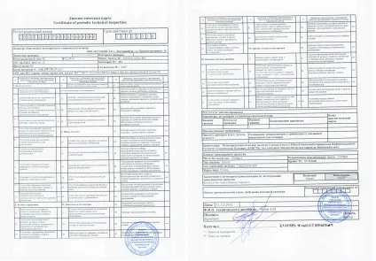 Діагностична карта для осаго
