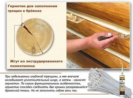 Як закрити тріщини в брусі, будуємо будинок самі