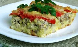 Картопля з мисливськими ковбасками