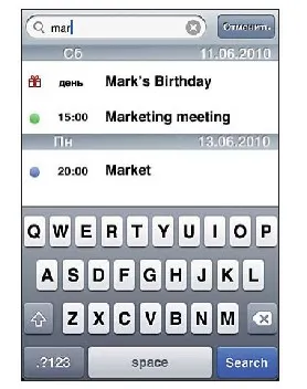Календар (як користуватися календарем) iphone керівництво (айфон) ( «Mail Контакти Календарі») Календар (як користуватися календарем) iphone керівництво (айфон)