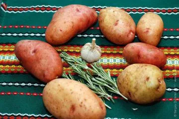 Картопля в духовці запечена зі свіжим розмарином (гілочки розмарину обірвати) Картопля в духовці запечена зі свіжим розмарином