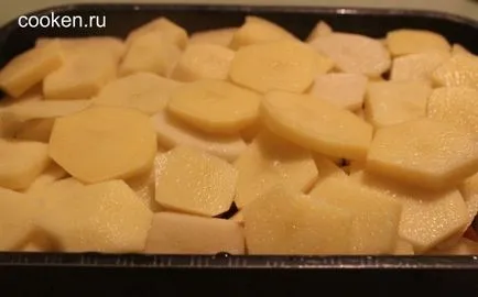 Картопля, запечена з грибами і овочами в духовці - рецепт з фото (солодких болгарських перцю) Картопля, запечена з грибами і овочами в духовці - рецепт з фото