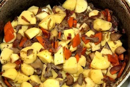 Картопля з грибами і овочами - покроковий рецепт (картопля) Картопля з грибами і овочами - покроковий рецепт