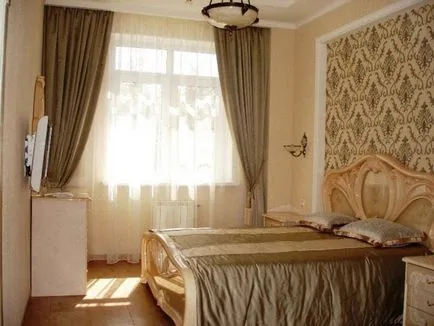 Комбіновані шпалери в дизайні спальні - фото інтер'єрів