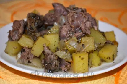 Курячі шлуночки з картоплею - рецепт з покроковими фото (курячі) Курячі шлуночки з картоплею - рецепт з покроковими фото