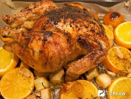 Курка в духовці рецепт з мандаринами (курка) Курка в духовці рецепт з мандаринами