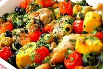 Дієтичний рецепт курки з картоплею в духовці (картопля з куркою в духовці) Дієтичний рецепт курки з картоплею в духовці