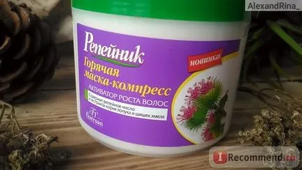 Маска для волосся floresan гарячий компрес «реп'ях» - «бомбічний розігріває маска для тих,