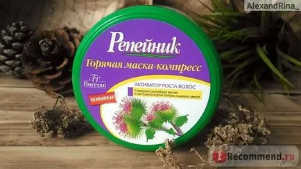 Маска для волосся floresan гарячий компрес «реп'ях» - «бомбічний розігріває маска для тих,