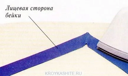 Обробка кутів вузьким кантом і Бейко - крій та шиття (вузьким) Обробка кутів вузьким кантом і Бейко - крій та шиття