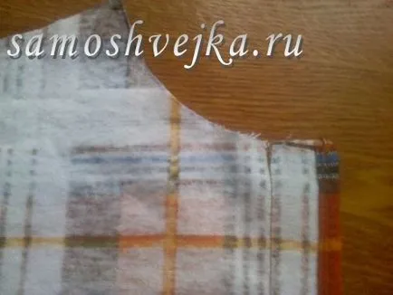 Обробка кокетки і планки в чоловічій сорочці - самошвейка - сайт для любителів шиття і рукоділля (крейдяні лінію вниз) Обробка кокетки і планки в чоловічій сорочці - самошвейка - сайт для любителів шиття і рукоділля