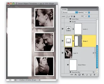 Оформлення весільних фотографій в фотошоп (Стиль шару Layer) Оформлення весільних фотографій в фотошоп