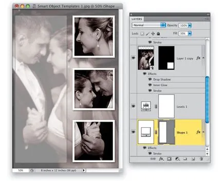 Оформлення весільних фотографій в фотошоп (шару Layer Styles) Оформлення весільних фотографій в фотошоп