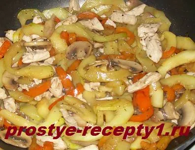 Овочеве рагу з кабачками і куркою, покроковий рецепт з фото (овочеве) Овочеве рагу з кабачками і куркою, покроковий рецепт з фото
