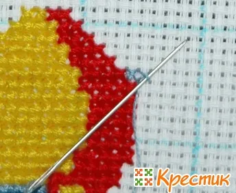 Перенесення нитки у вишивці хрестом для початківців (вишивка хрест хрестик одиночний перенесення нитка початківців) Перенесення нитки у вишивці хрестом для початківців