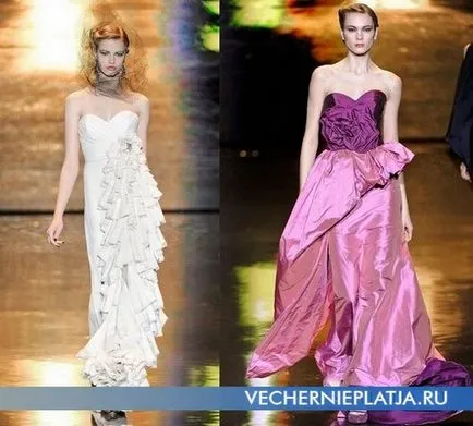 Плаття з воланами фото, вечірні сукні (весільну сукню з воланами) Плаття з воланами фото, вечірні сукні
