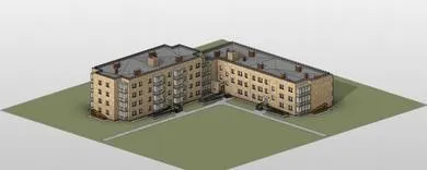 Двосекційний багатоквартирний житловий будинок змінної поверховості () Двосекційний багатоквартирний житловий будинок змінної поверховості