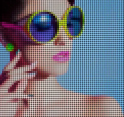 Перетворити фотографію в малюнок з кольорових крапок в photoshop (малюнок) Перетворити фотографію в малюнок з кольорових крапок в photoshop