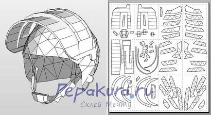Розгортка шолома алтин скачати, pepakura (розгортка) Розгортка шолома алтин скачати, pepakura