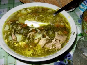 Рецепт супу з тушонкою (Картопля очистити шкірки) Рецепт супу з тушонкою