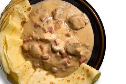 Рецепт мочанкі з млинцями зі свинини, з курки, з грибами (рецепт) Рецепт мочанкі з млинцями зі свинини, з курки, з грибами