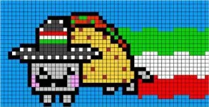 Малюнки по клітинках Нян кет в зошиті (клітинам) Малюнки по клітинках Нян кет в зошиті