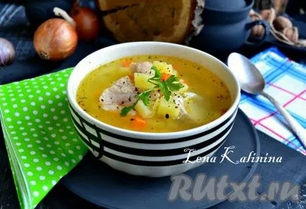 Рисовий суп з м'ясом і картоплею - рецепт з фото (м'ясом) Рисовий суп з м'ясом і картоплею - рецепт з фото