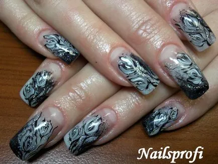 Малюнки на нігтях чорним лаком, мережа студій краси - nailsprofi (малюнки нігтях чорним) Малюнки на нігтях чорним лаком, мережа студій краси - nailsprofi