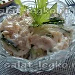 Салат з куркою і зеленим горошком рецепт з огірком солоним і яйцем (курка) Салат з куркою і зеленим горошком рецепт з огірком солоним і яйцем