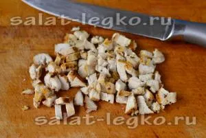 Салат з курки з пекінською капустою, помідорами і сиром (курки) Салат з курки з пекінською капустою, помідорами і сиром