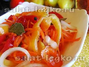 Салат з перцю моркви і помідор на зиму рецепт (помідори) Салат з перцю моркви і помідор на зиму рецепт