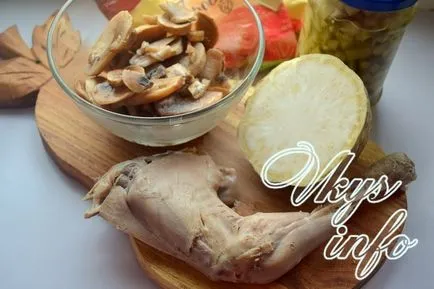 Салат «англійська» з куркою і грибами рецепт з фото (англійська) Салат «англійська» з куркою і грибами рецепт з фото