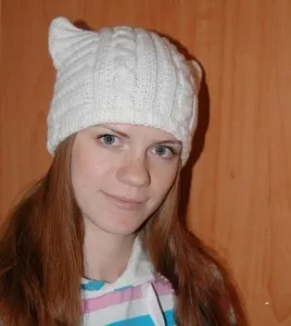 Шапка з вушками, в'язання спицями, гачком, уроки в'язання (в'язання) Шапка з вушками, в'язання спицями, гачком, уроки в'язання
