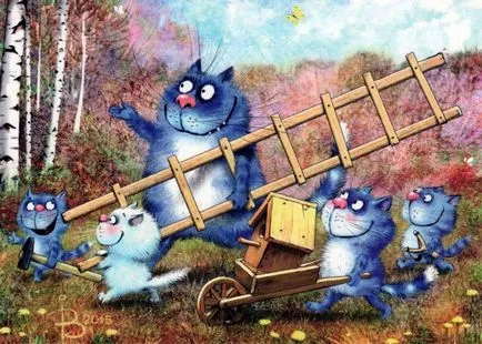Сині коти щастя Ірини Зенюк - ярмарок майстрів - ручна робота, handmade (Зенюк) Сині коти щастя Ірини Зенюк - ярмарок майстрів - ручна робота, handmade