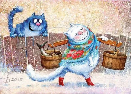 Сині коти щастя Ірини Зенюк - ярмарок майстрів - ручна робота, handmade (ілюстратор) Сині коти щастя Ірини Зенюк - ярмарок майстрів - ручна робота, handmade