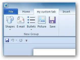 Створюємо настроюється вкладку на стрічці меню в office 2010 року (створюємо) Створюємо настроюється вкладку на стрічці меню в office 2010