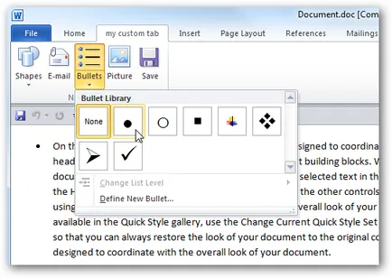 Створюємо настроюється вкладку на стрічці меню в office 2010 року (створюємо) Створюємо настроюється вкладку на стрічці меню в office 2010