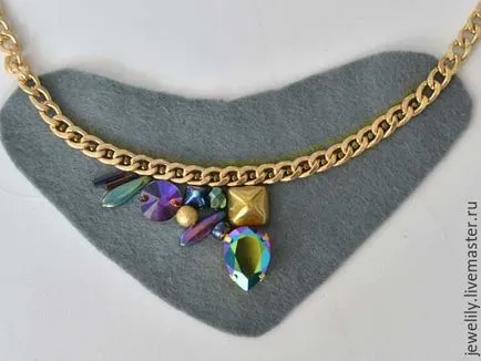 Створюємо шикарне кольє на ланцюжку - ярмарок майстрів - ручна робота, handmade (кольє з кристалами) Створюємо шикарне кольє на ланцюжку - ярмарок майстрів - ручна робота, handmade