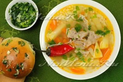 Суп з рисом, картоплею і м'ясом, рецепт з фото (м'ясом) Суп з рисом, картоплею і м'ясом, рецепт з фото