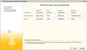 Відомості про організацію