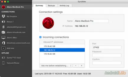 Syncmate - синхронізація android-пристроїв c mac os для андроїд