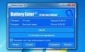 Тест батареї ноутбука